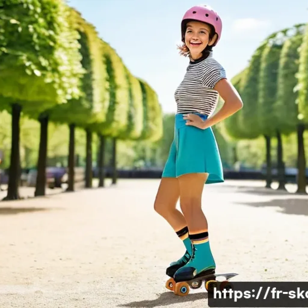 스케이트를 선물하기 - **Prompt 1: Joyful Retro Quad Roller Skating in a Sunny Parisian Park**
    A vibrant, medium shot o...