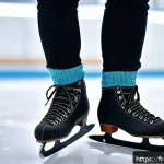스케이트 착화감 체크하기 - A detailed close-up of a person measuring the width and length of their feet at the end of the day t...