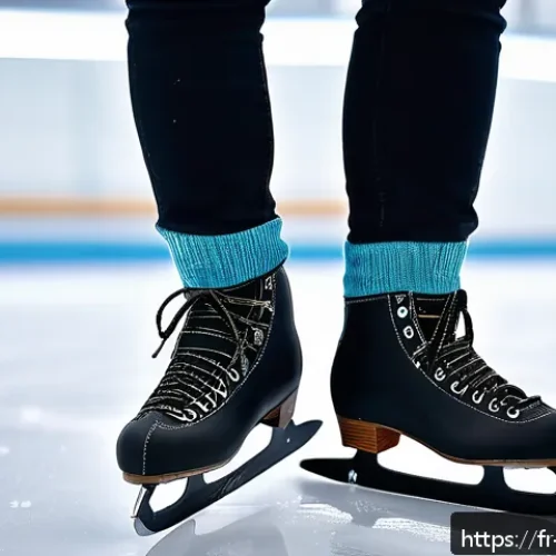 스케이트 착화감 체크하기 - A detailed close-up of a person measuring the width and length of their feet at the end of the day t...